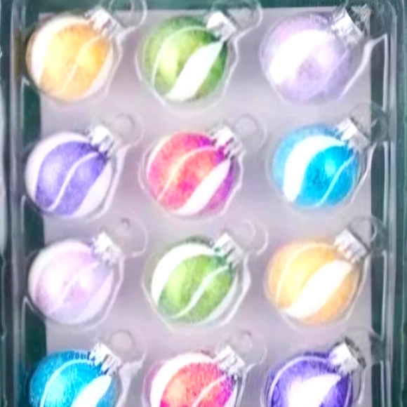 Kurt Adler Mini Pastel Glass Ornaments, Set Of 2 Boxes.    #16 - Picture 2 of 2